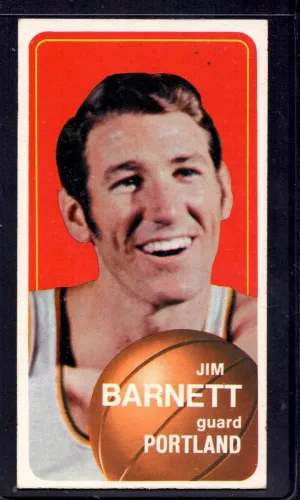 1970-71 Topps #142 Jim Barnett Portland Trail Blazers Basketball Cards