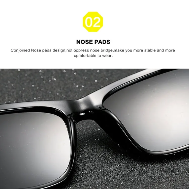 2 PCS Men Sunglasses Night Vision Anti-glare Driving Sun Glasses Goggles(Matte Brown Frame Brown Lens)