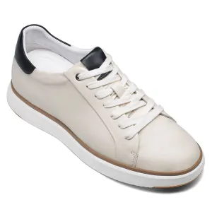 6 CM / 2.36 inches CMR CHAMARIPA Beige Men's Casual Sneakers with Height Increasing Shoe Lifts