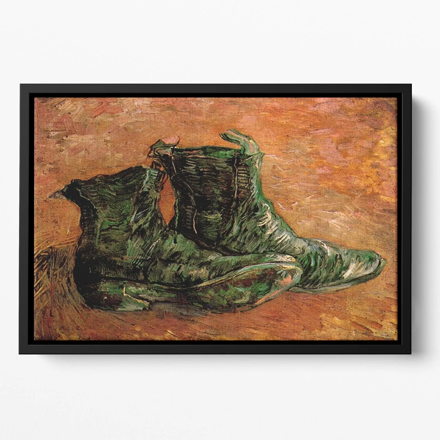 A Pair of Shoes by Van Gogh Floating Framed Canvas