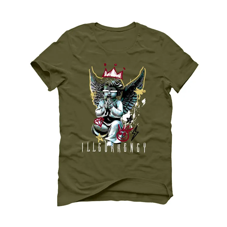 Air Jordan 1 Low OG "Year of the Dragon"  | illcurrency Military Green T-Shirt (Graffiti Angel)