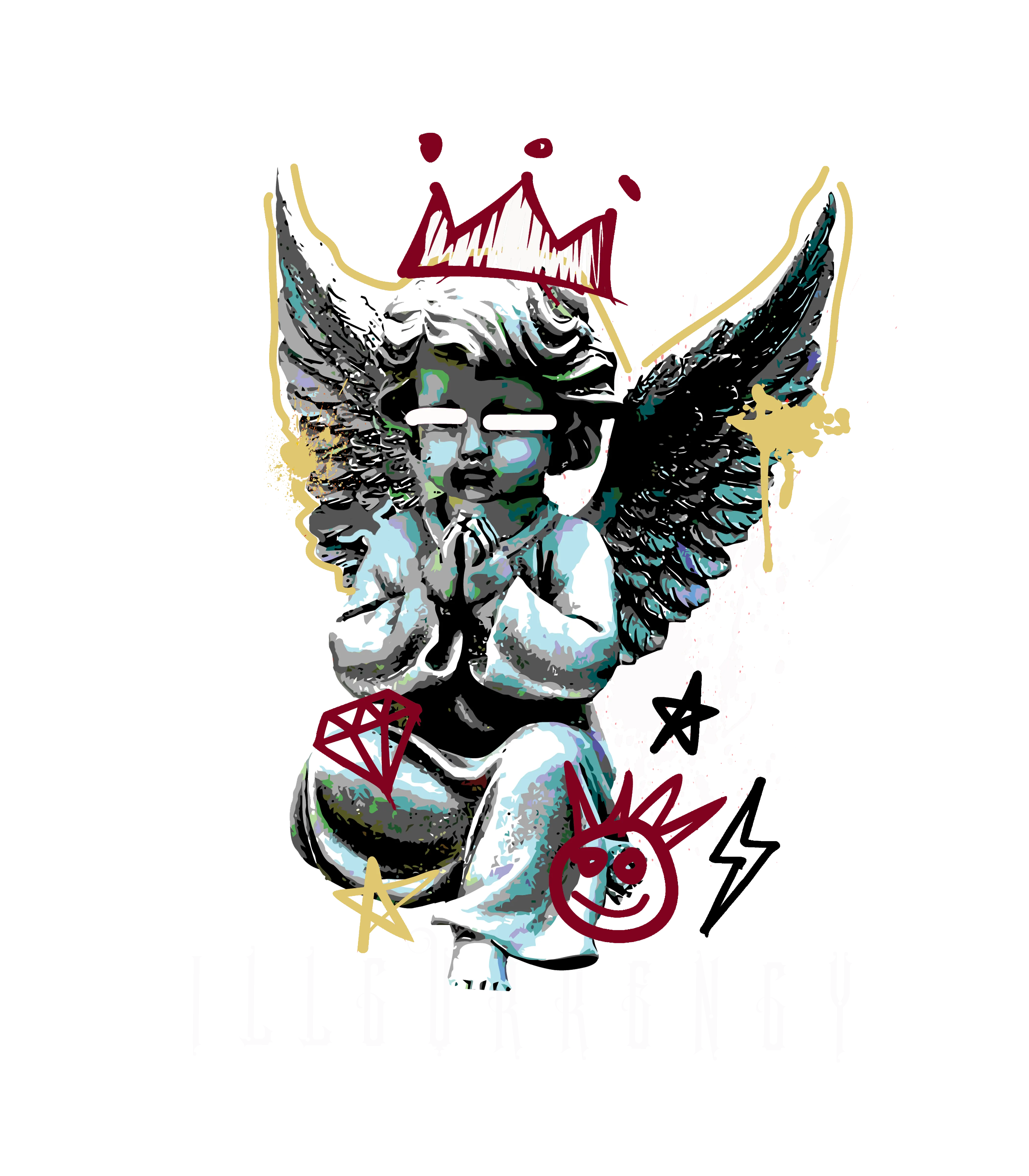 Air Jordan 1 Low OG "Year of the Dragon"  | illcurrency Military Green T-Shirt (Graffiti Angel)