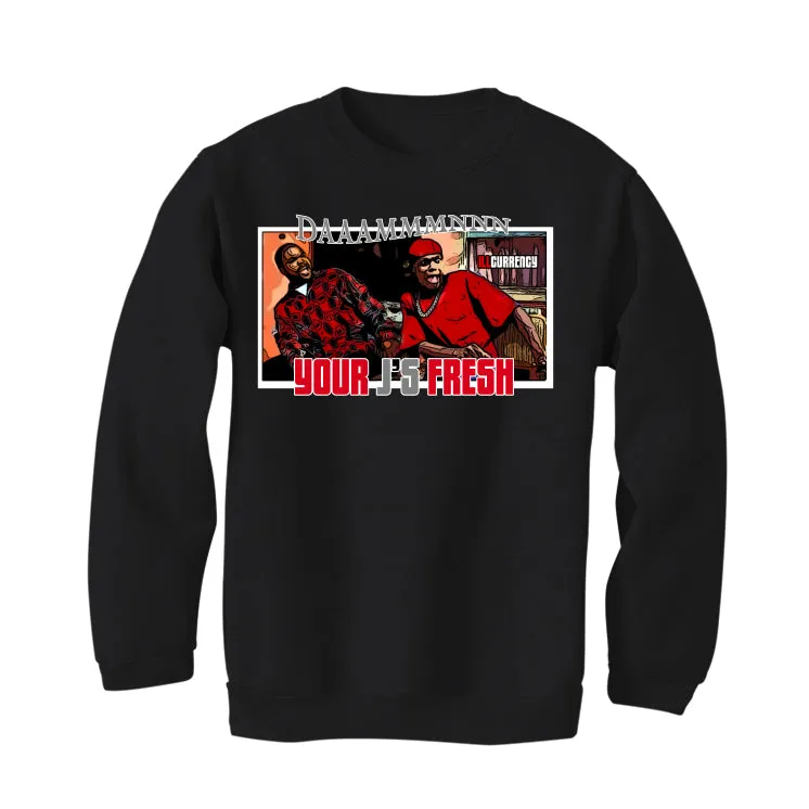 AIR JORDAN 4 “BRED REIMAGINED” 2024 | ILLCURRENCY Black T-Shirt (Daaaaammmmnnnnn)