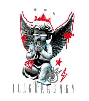 AIR JORDAN 4 “BRED REIMAGINED” 2024 | ILLCURRENCY Black T-Shirt (Graffiti Angel)