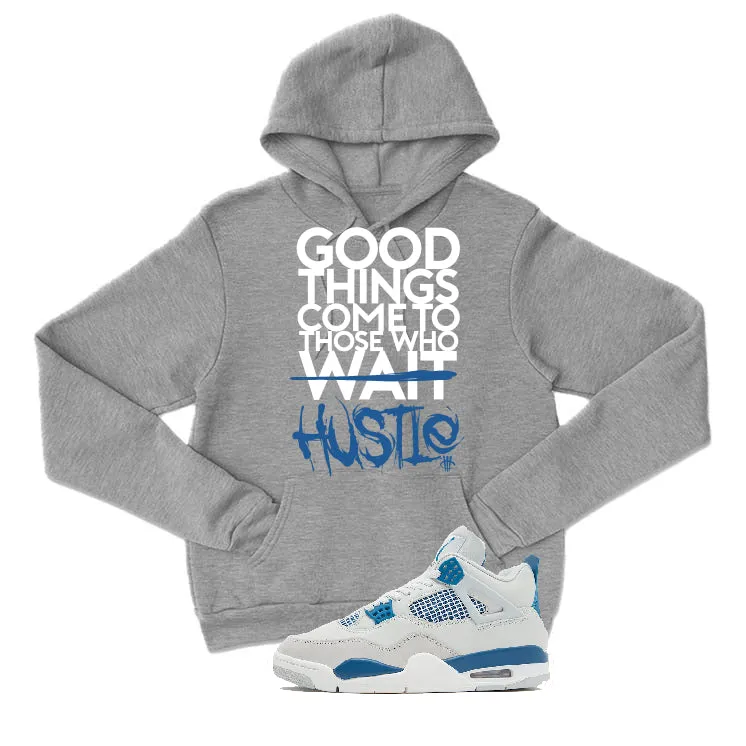 Air Jordan 4 “Military Blue” | illcurrency Grey T-Shirt (Good Things)