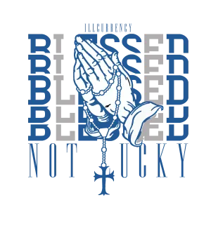 Air Jordan 4 “Military Blue” | illcurrency White T-Shirt (Blessed not lucky)