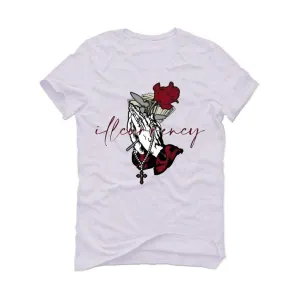 Air Jordan 8 WMNS Burgundy White T-Shirt (Blessed)