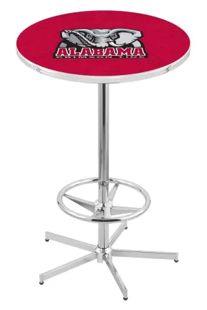 Alabama Crimson Tide Holland Bar Stool Co. Chrome Elephant Bar Pub Table