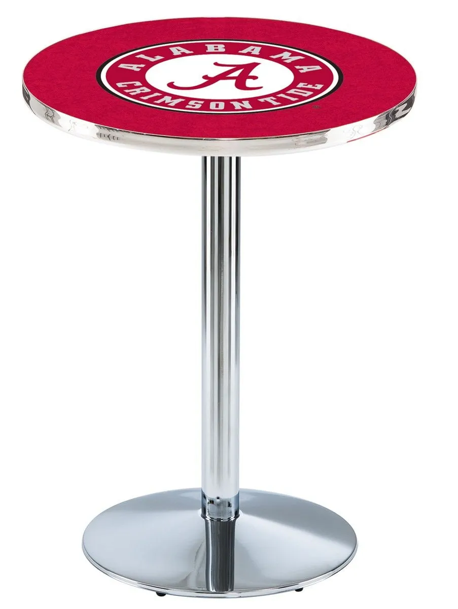 Alabama Crimson Tide Holland Bar Stool Co. Chrome "A" Logo Bar Pub Table