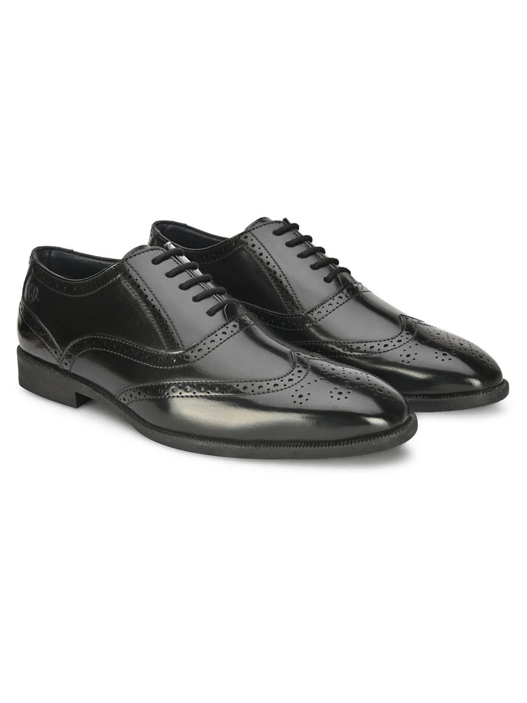 Alberto Torresi Black formal Brogue Shoes