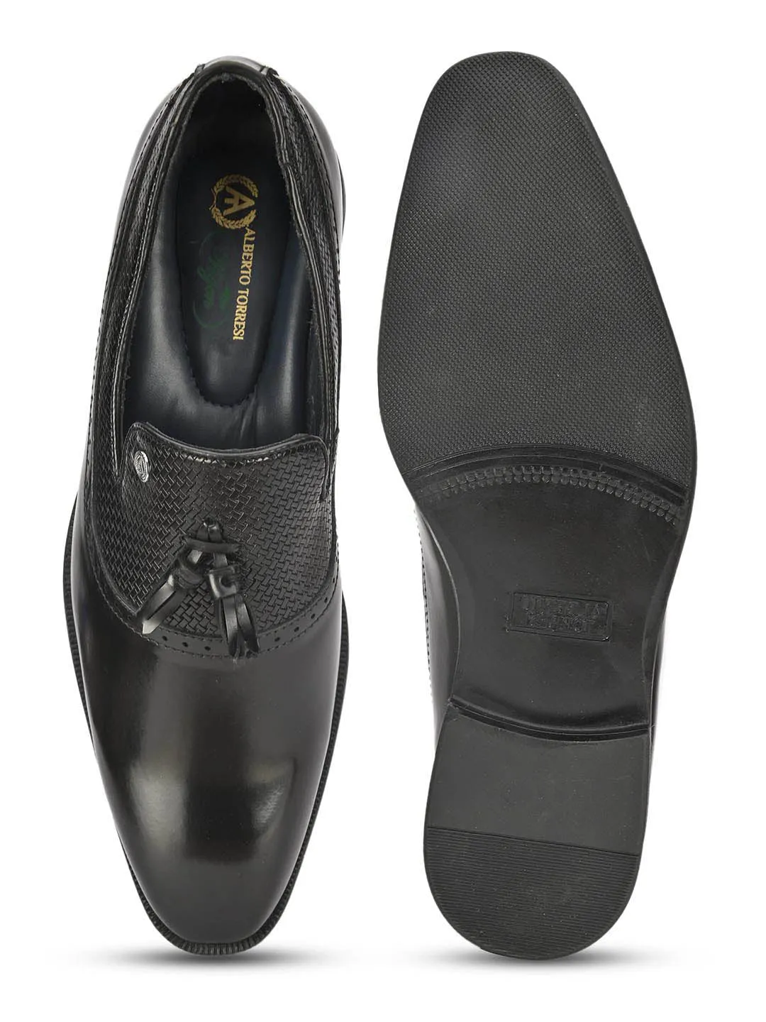 Alberto Torresi Black Slipon formal Shoes