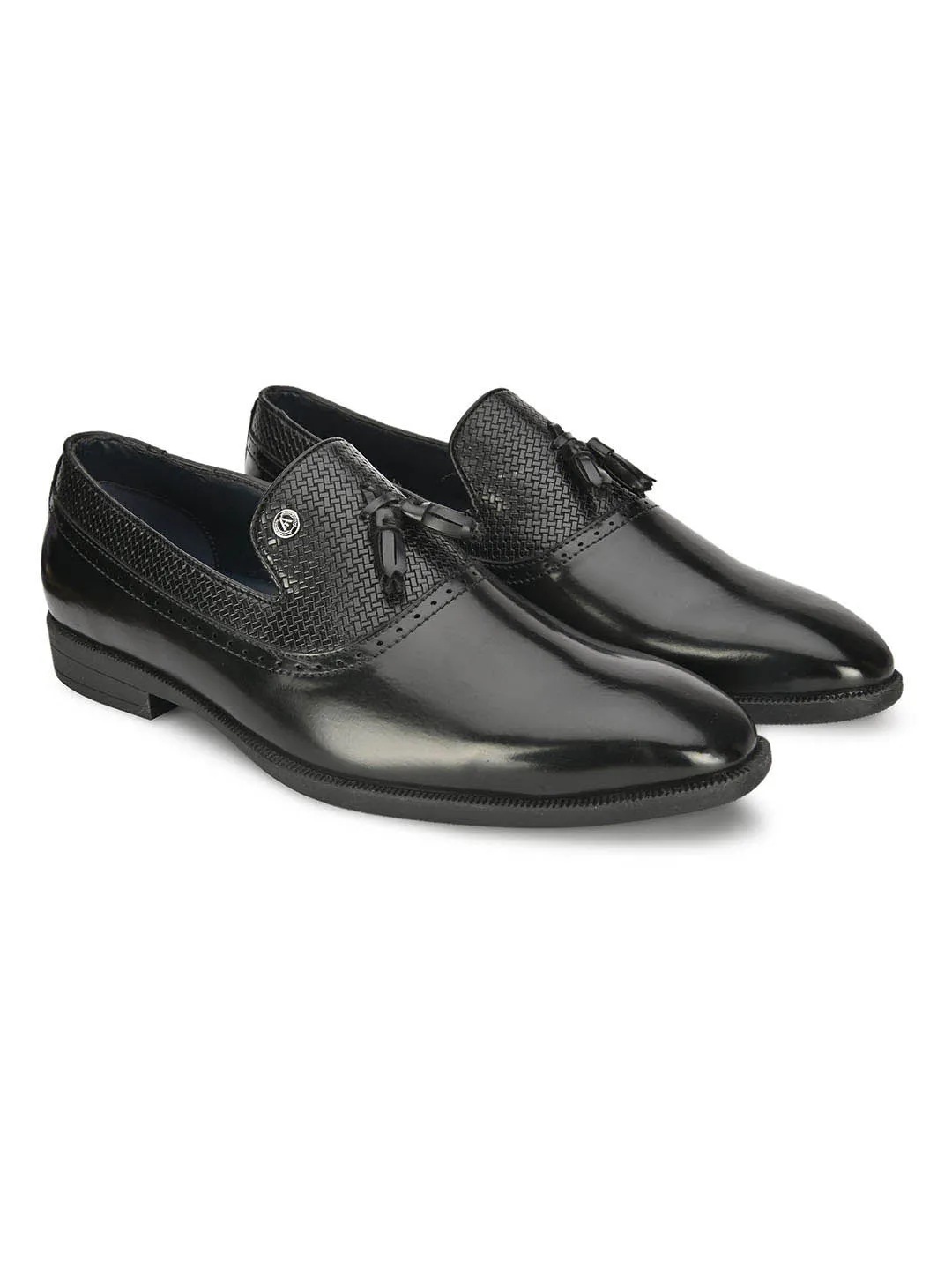 Alberto Torresi Black Slipon formal Shoes