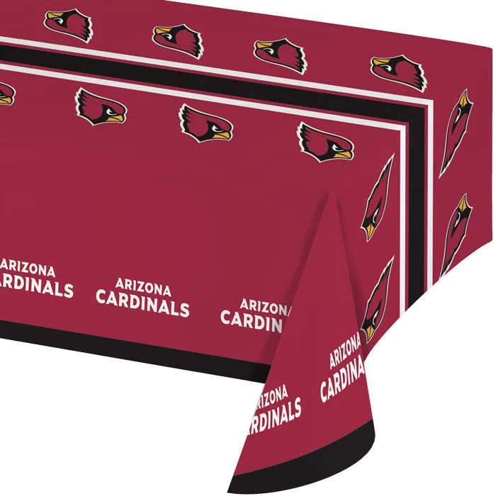 Arizona Cardinals Plastic Table Cover, 54" X 102"