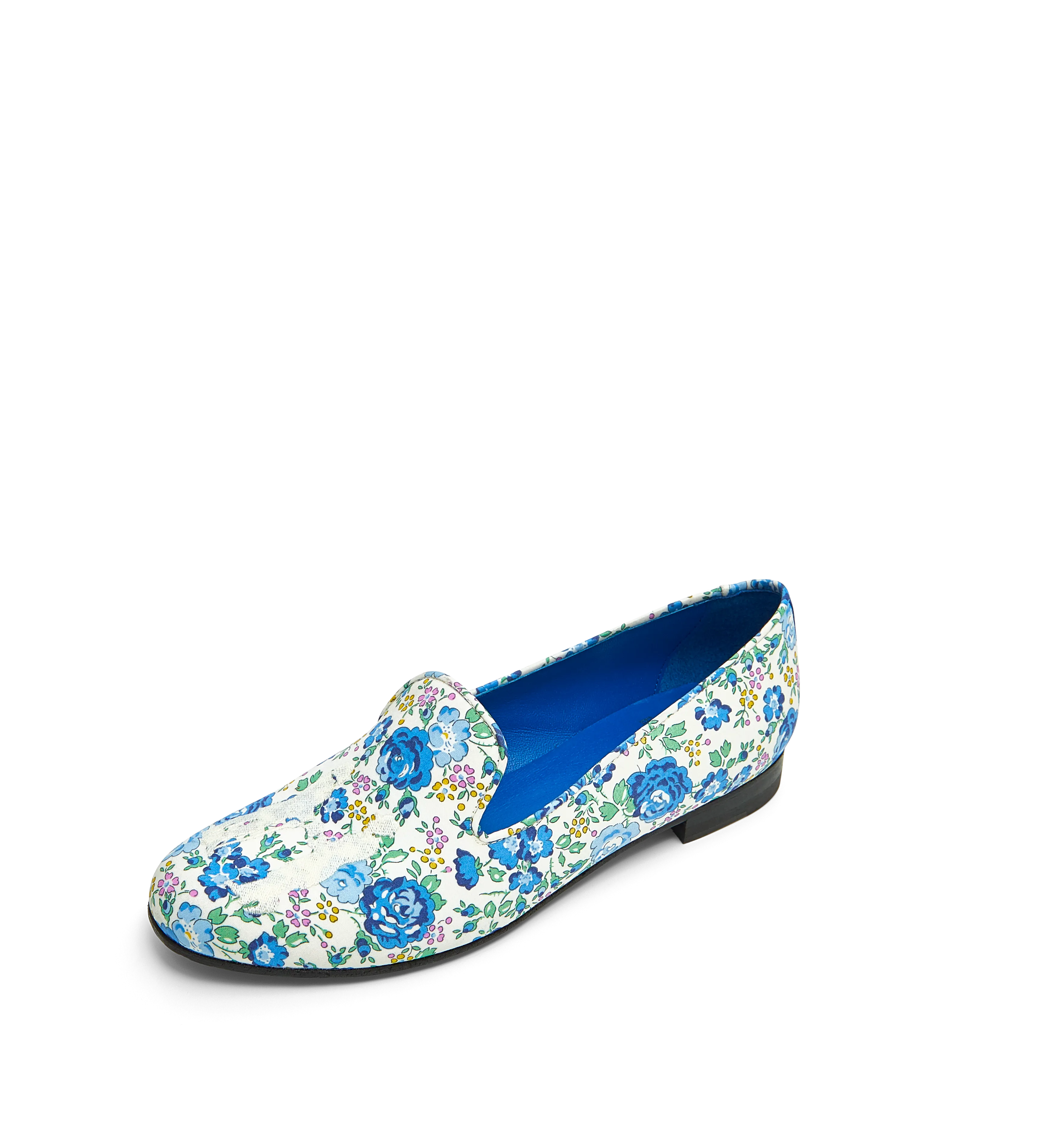 Audrey Slipper in Floral with Ivory Logo