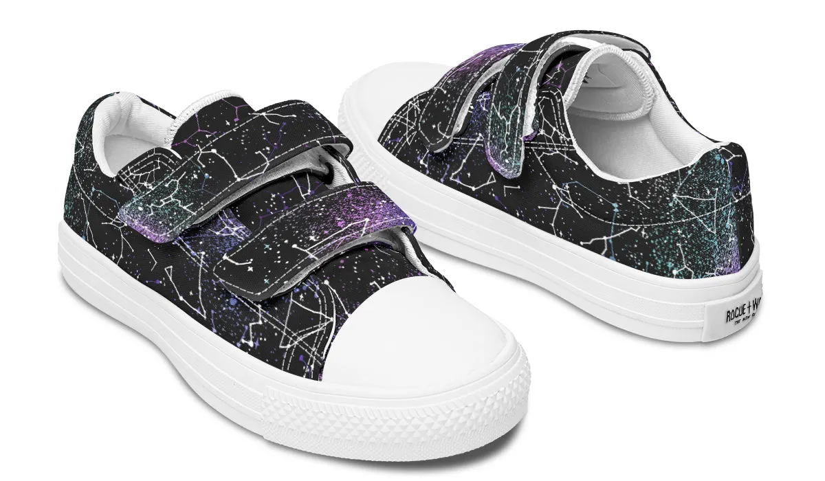 Aurora Kids Low Tops - Easy Strap Canvas Kids Shoes with Durable Rubber Soles