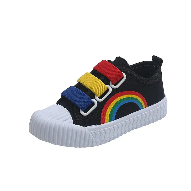 Autumn Casual Shoes Canvas Shoes Girls' Shoes Rainbow Shoes for Kids Girls Board Shoes Boys Sneakers Soft Sole Kid Shoes tênis