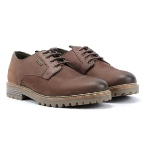 Barbour Sandstone Leather Men's Chocolate Lace-Up Shoes