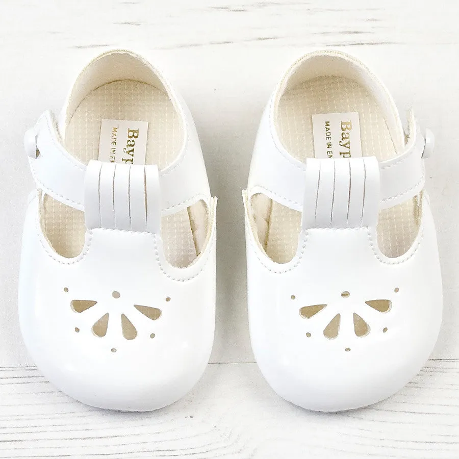 Baypods -  Baby pram shoes, white, B617