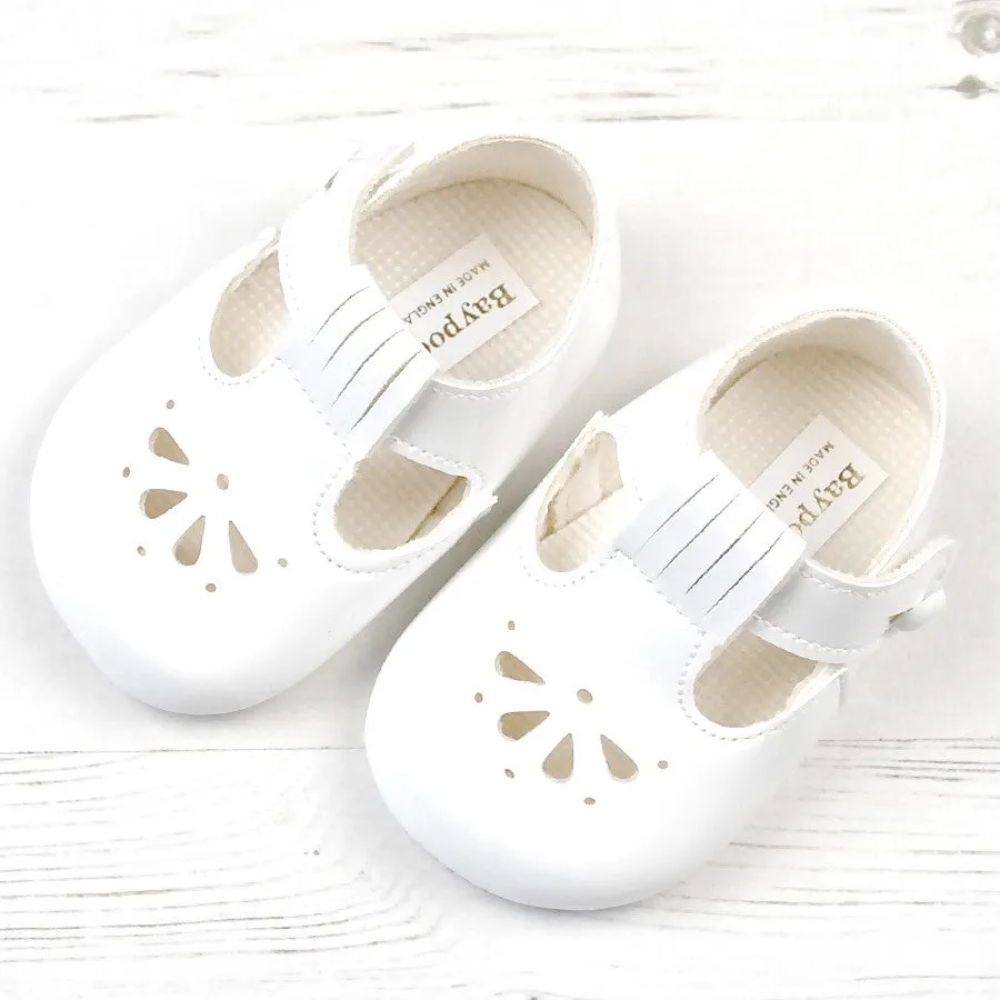 Baypods -  Baby pram shoes, white, B617