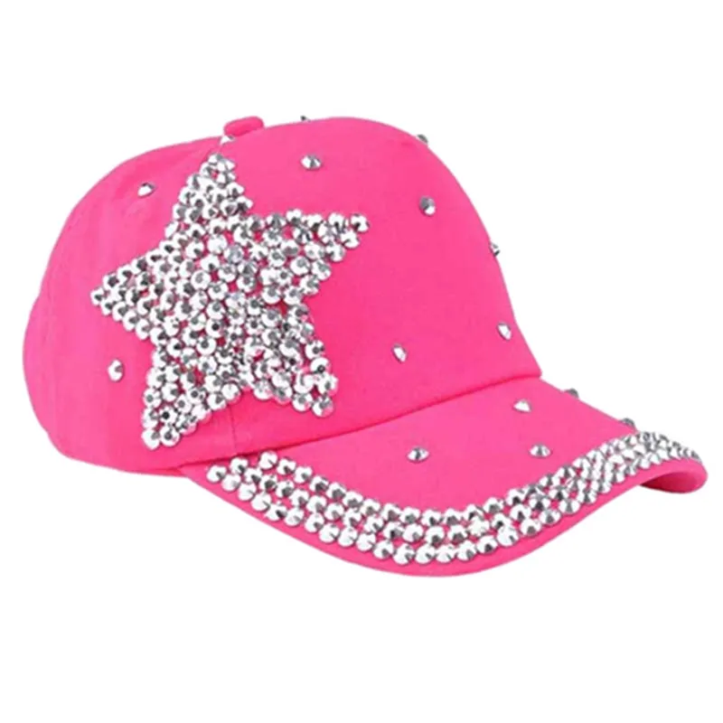 Be Dazzling Silver Studded Baseball Hat