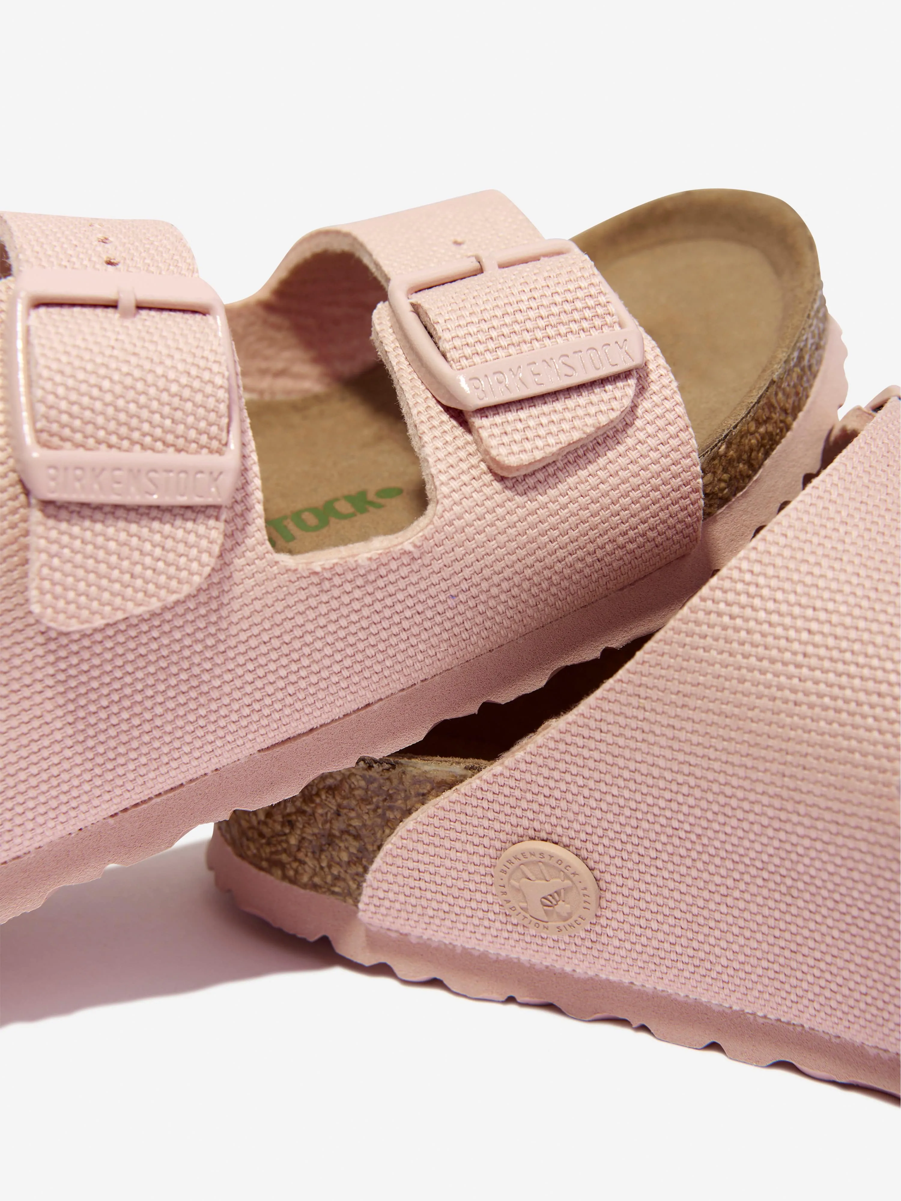 BIRKENSTOCK Girls Arizona TEX Canvas Sandals in Pink