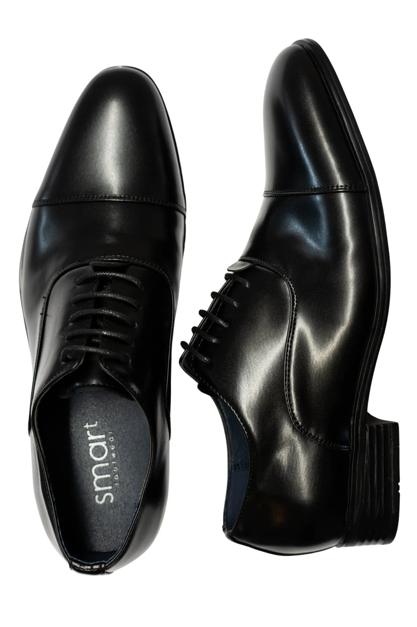 Black Toe Cap Matt Dress Shoes