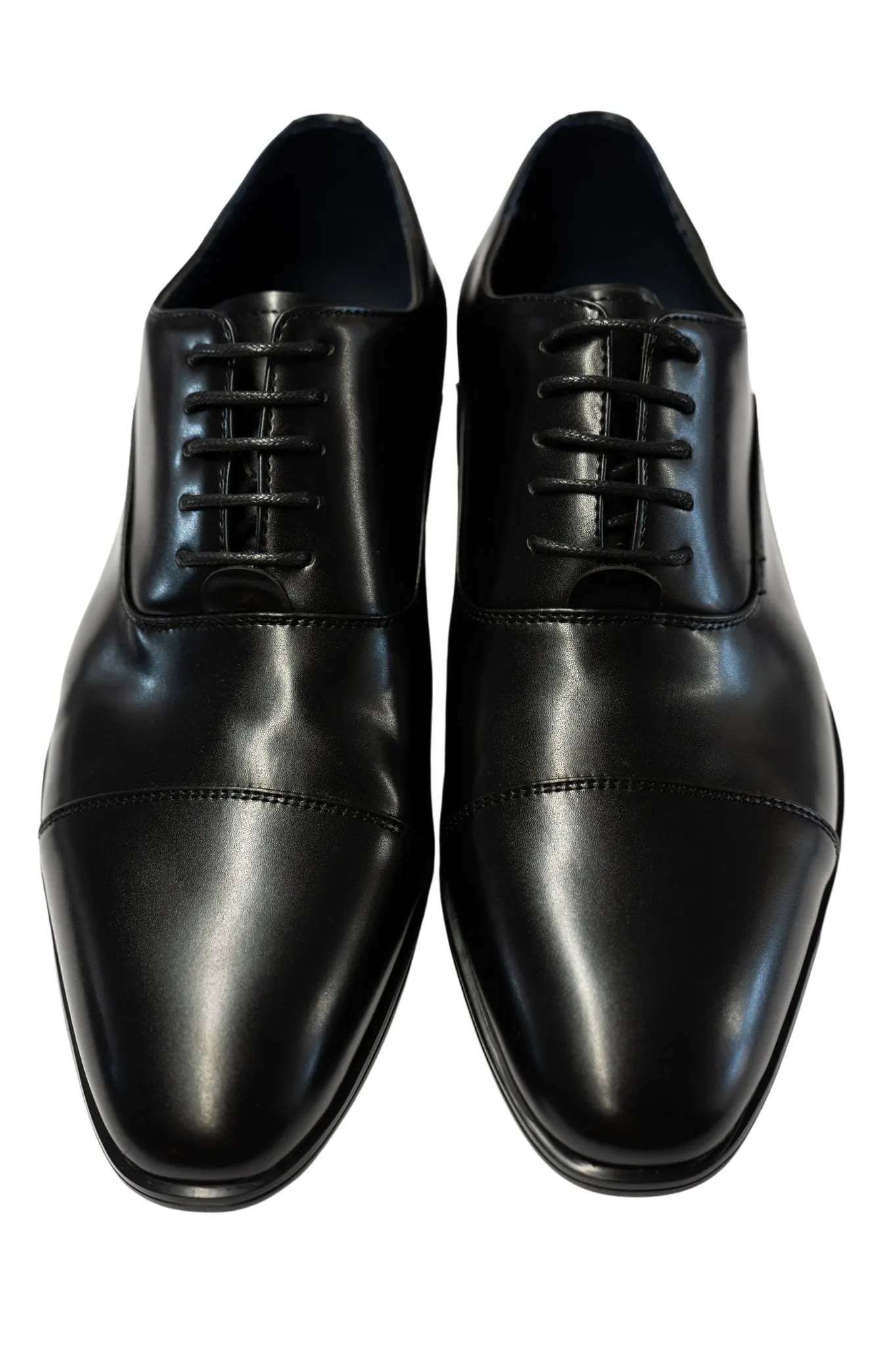 Black Toe Cap Matt Dress Shoes