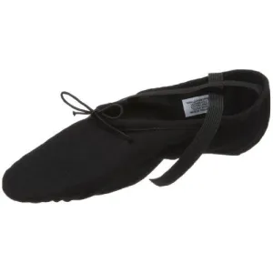 Bloch Women's Pump Split Sole Canvas Ballet Shoe/Slipper Dance, Black, 3.5 Narrow