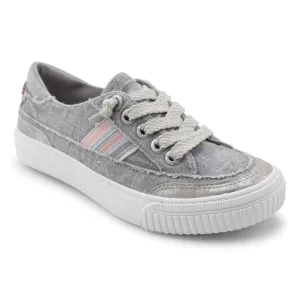 'Blowfish Malibu' Women's Alex Slip On - Fog Grey Colorwashed Cozumel / Dark Silver Orbit / Natural Bungalow