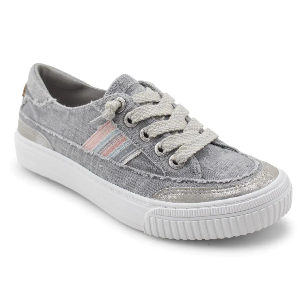 'Blowfish Malibu' Women's Alex Slip On - Fog Grey Colorwashed Cozumel / Dark Silver Orbit / Natural Bungalow