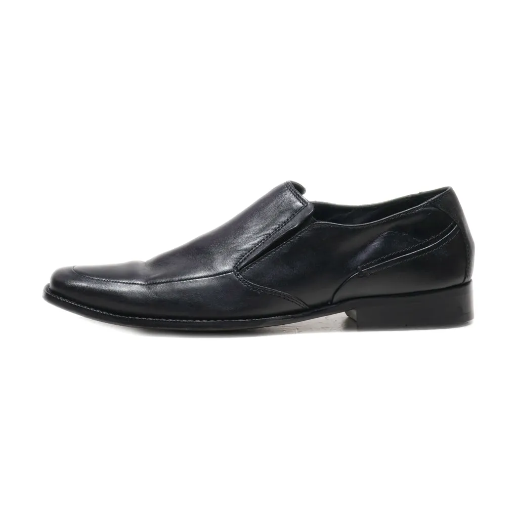 Borelli Formal Slip Ons Leather Black Colour For Men