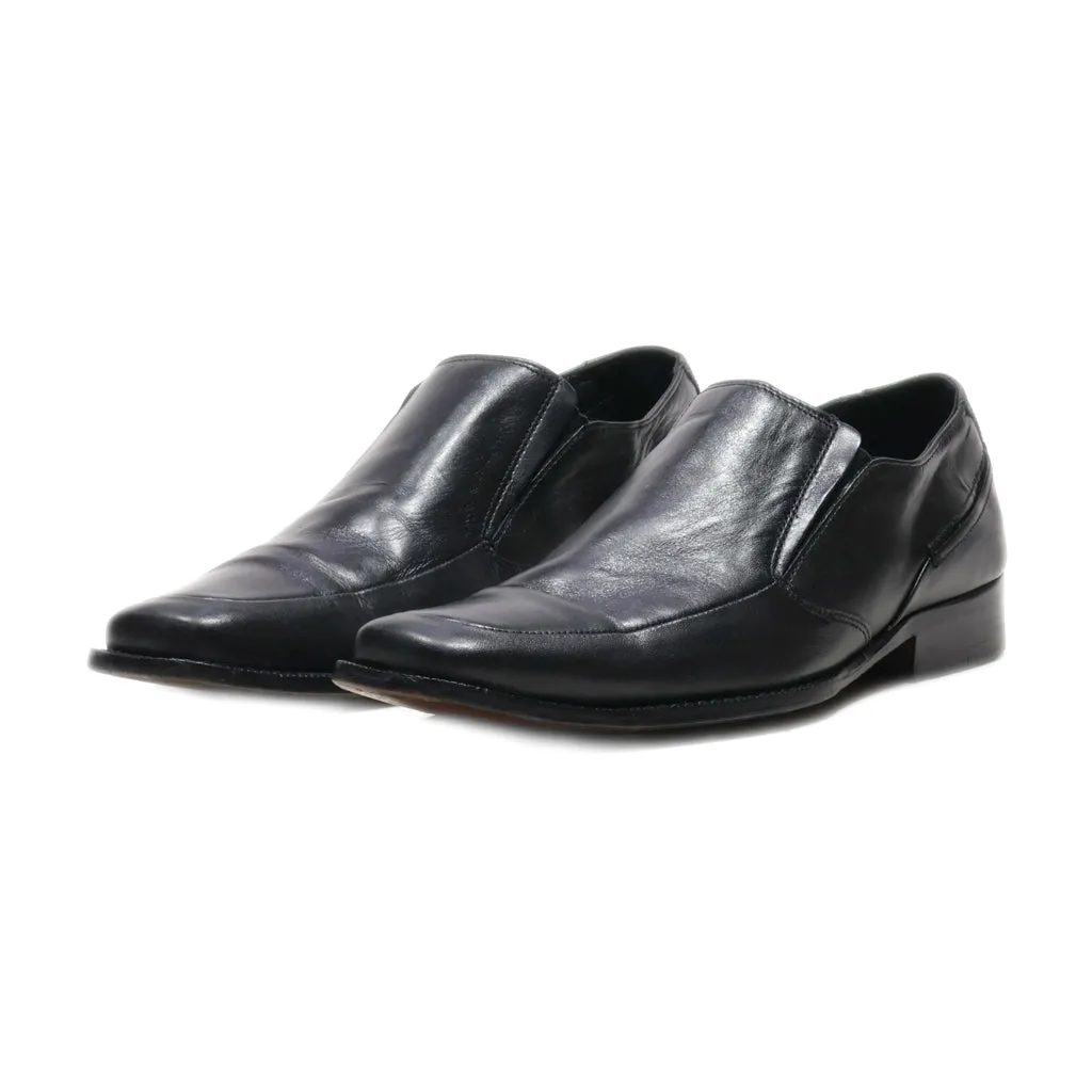 Borelli Formal Slip Ons Leather Black Colour For Men