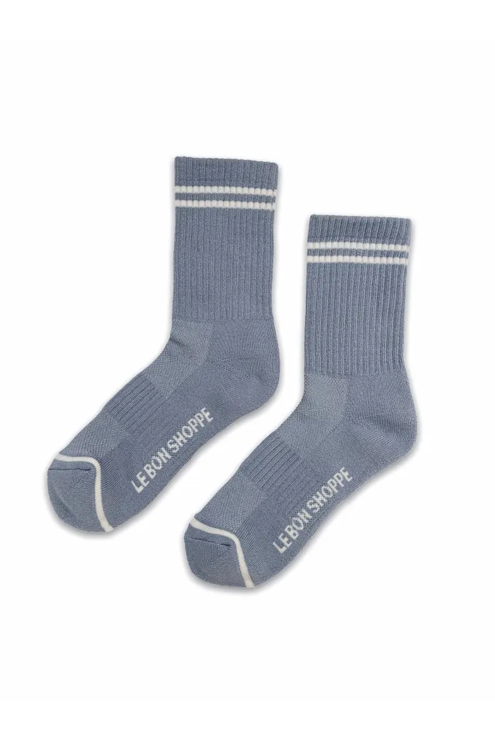 BOYFRIEND SOCKS BLUE GREY