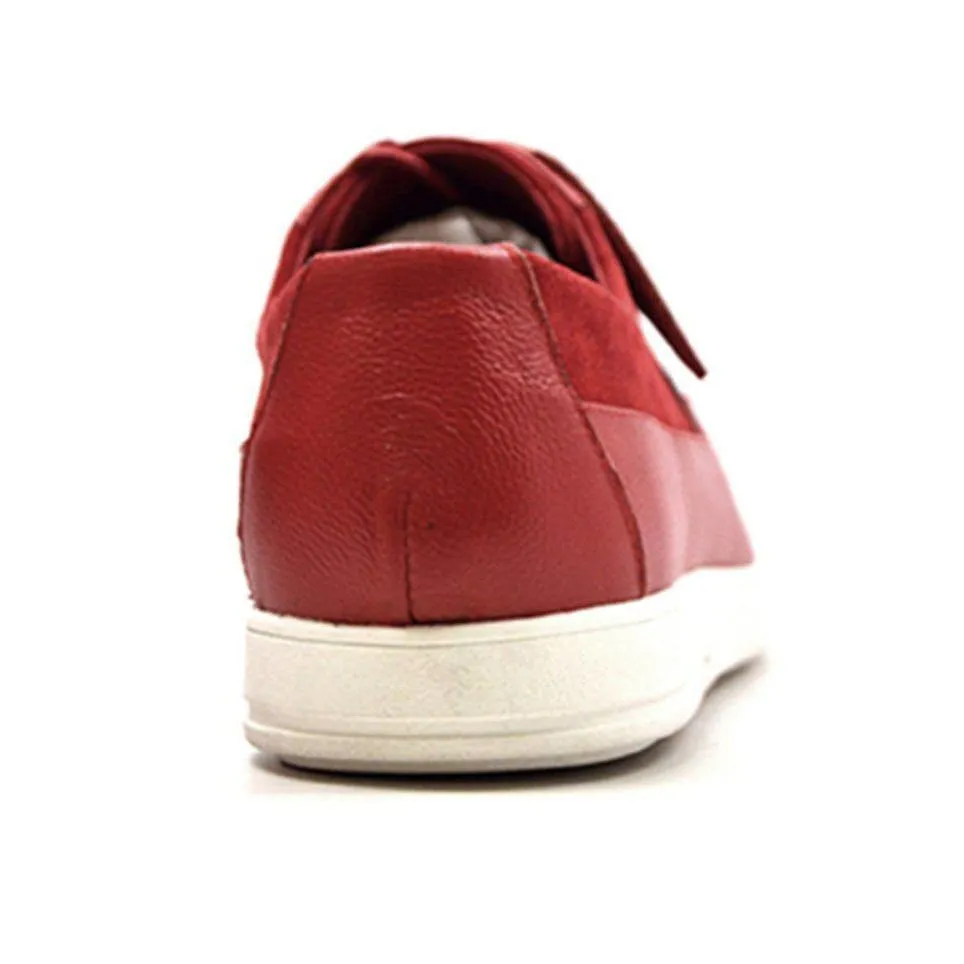 British Walkers Westminster Bally Style Men's Leather and Suede White Sole Low Top Sneakers