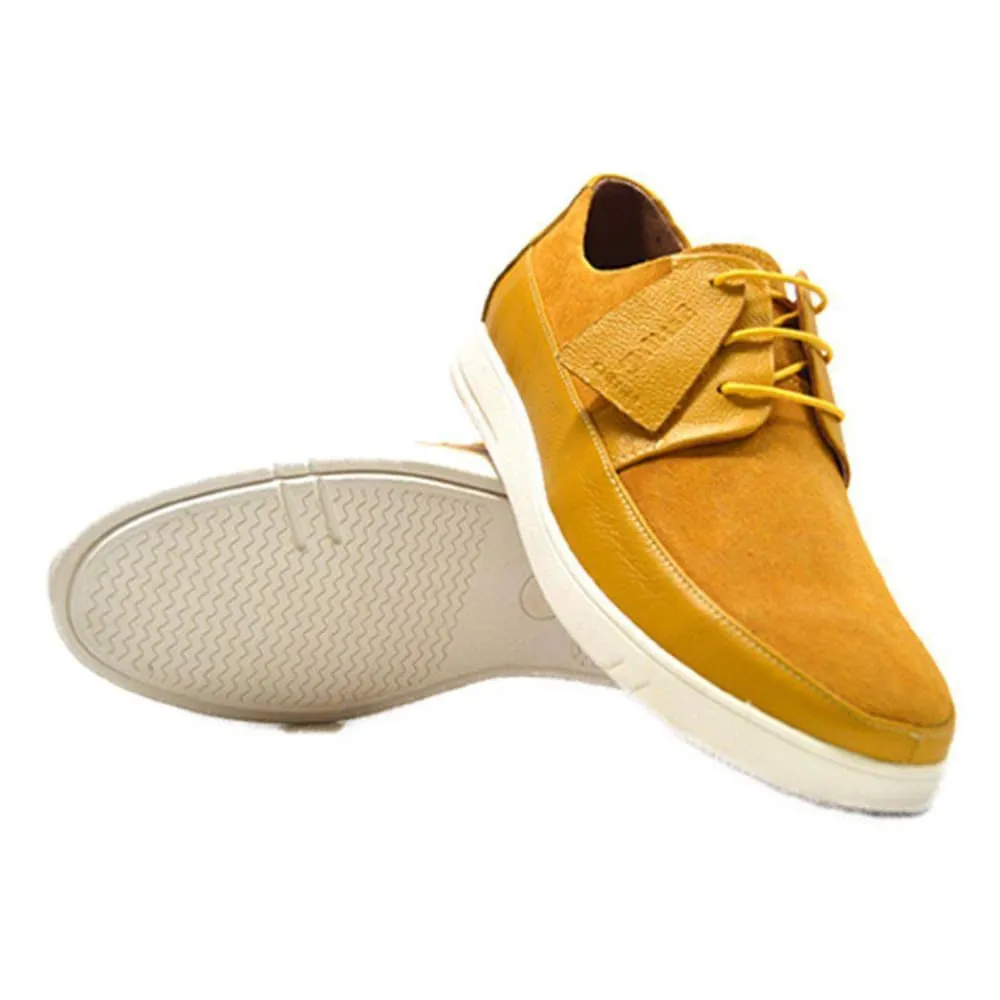 British Walkers Westminster Bally Style Men's Leather and Suede White Sole Low Top Sneakers