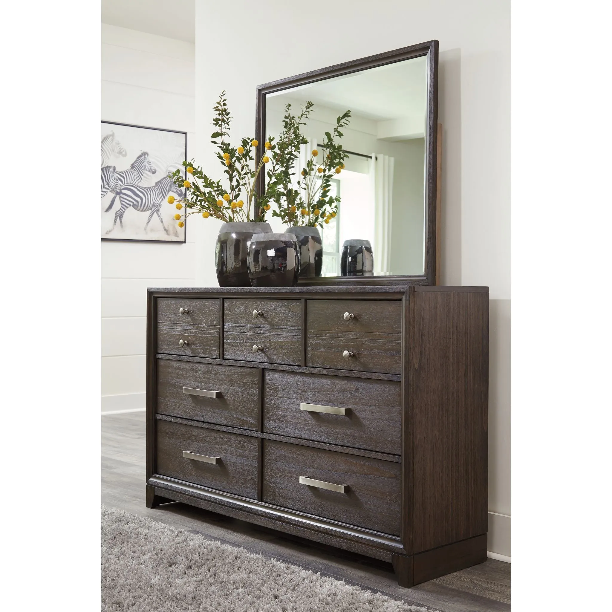 Brueban Dresser and Mirror