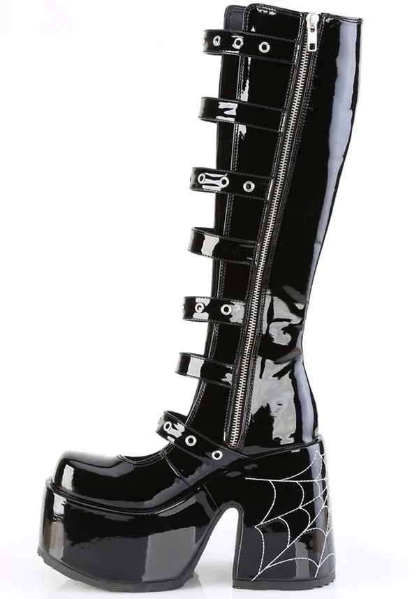 CAMEL-223 [Black Patent] | PLATFORM BOOTS [PREORDER]