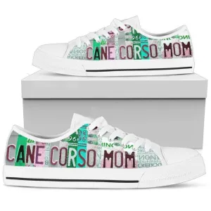 Cane Corso Dog Mom Low Top Shoes - Stylish & Comfy, Dog Printed Shoes, Canvas Shoes For Men, Women