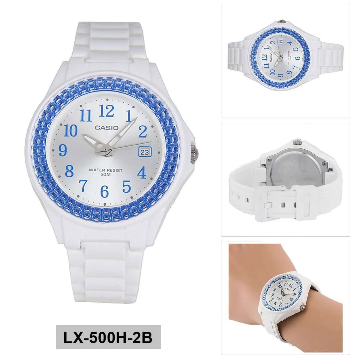 Casio LX-500H-2B White Resin Watch for Women