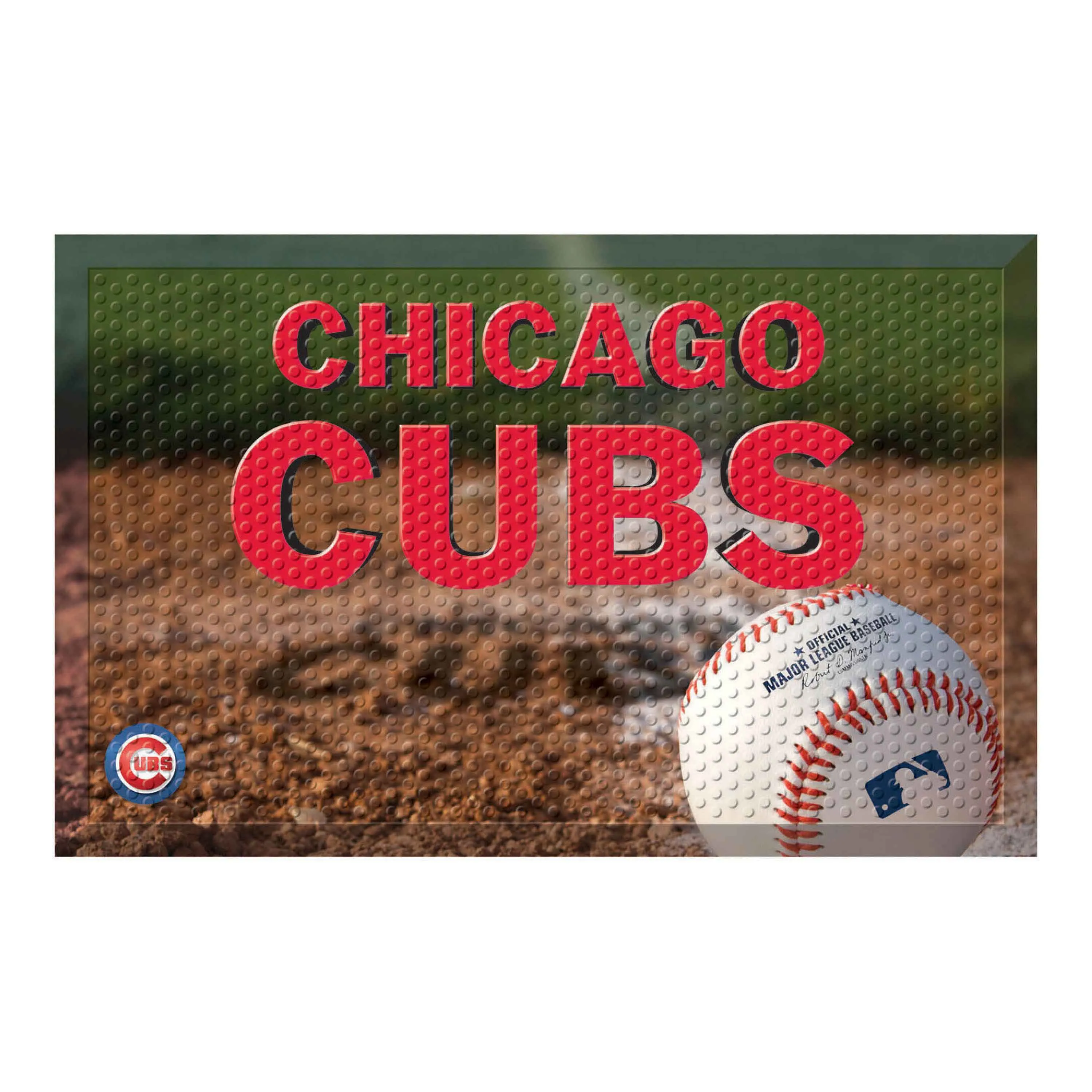 Chicago Cubs Rubber Scraper Door Mat