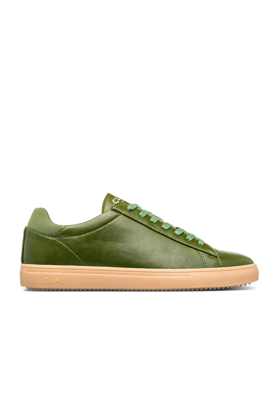 CLAE Bradley Sneaker In Green Cactus Leather Gum