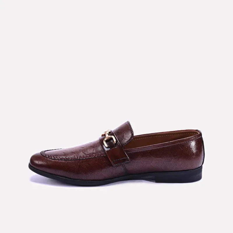 Colin Brown Textured Dress Shoes 0111171