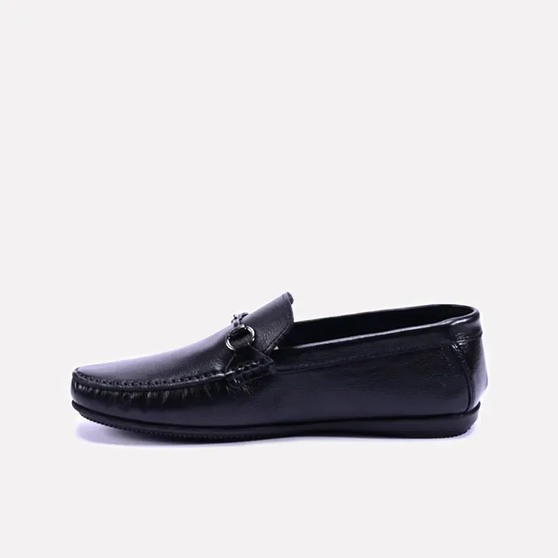 Crusader Black Formal Horsebit Loafers 0130800