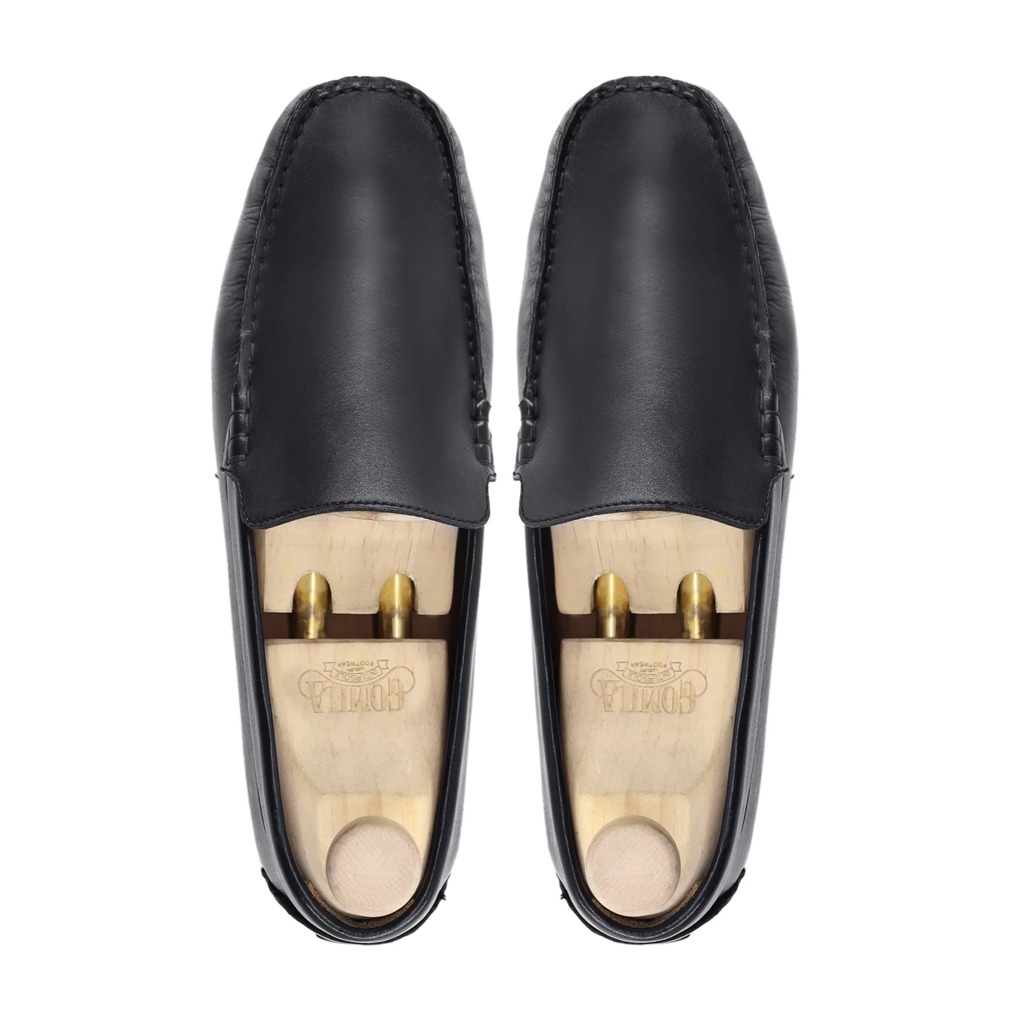 Cullen - Black Calf Leather Driver Shoe