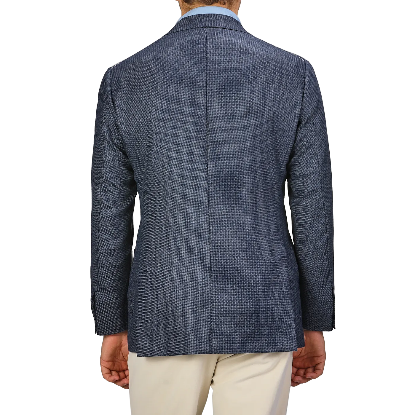 Denim Blue Wool Balloon Travel Blazer