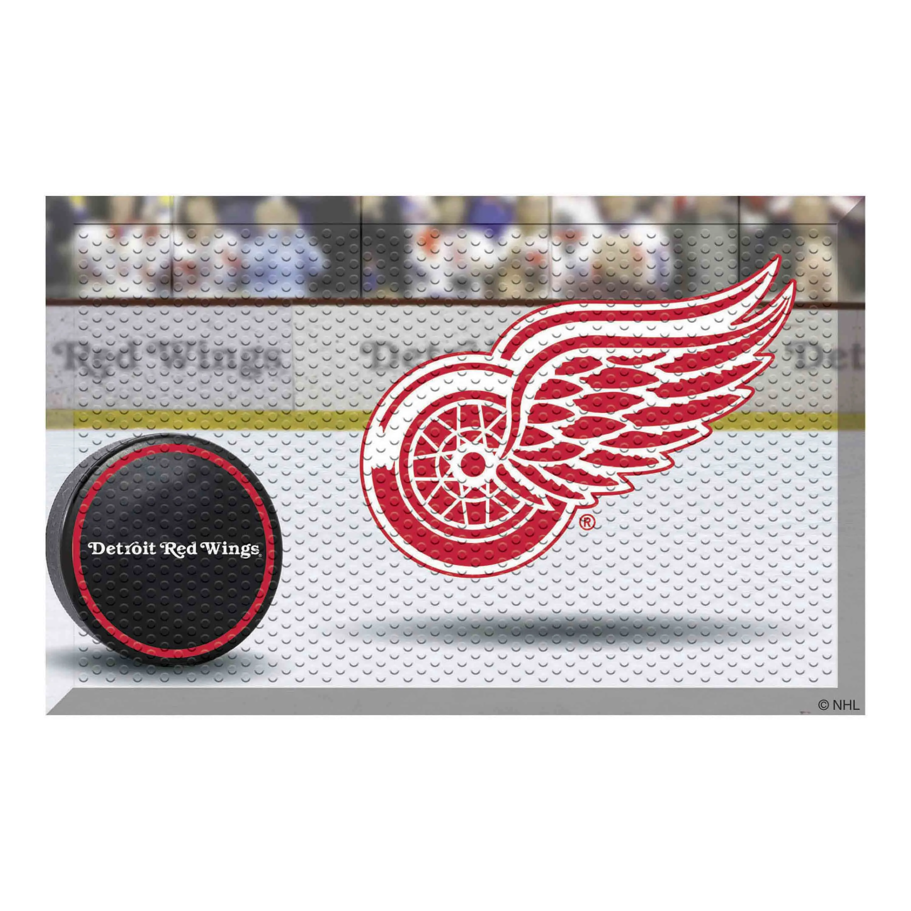 Detroit Red Wings Rubber Scraper Door Mat