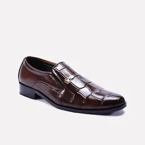 Dicaprio Brown Quilted Formal Shoes 0111103