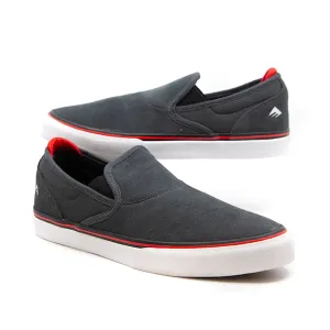 Emerica Wino G6 Slip-On Skate Shoe - Dark Grey / Black / Red