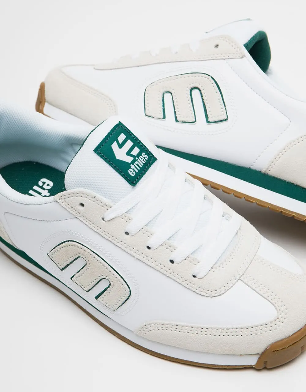 Etnies Lo-Cut II LS Skate Shoes - White/Green/Gum