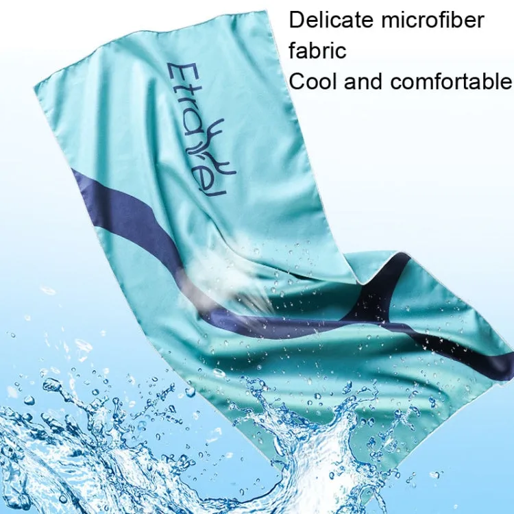 Etravel Sports Quick-drying Towel Double-sided Fleece Bath Towel, Color: Small Navy Towel